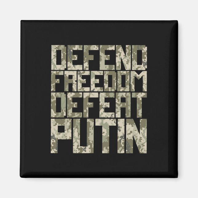 Försvara frihet Skydda Ukraina Ukraina stöd  Magnet (Framsidan)
