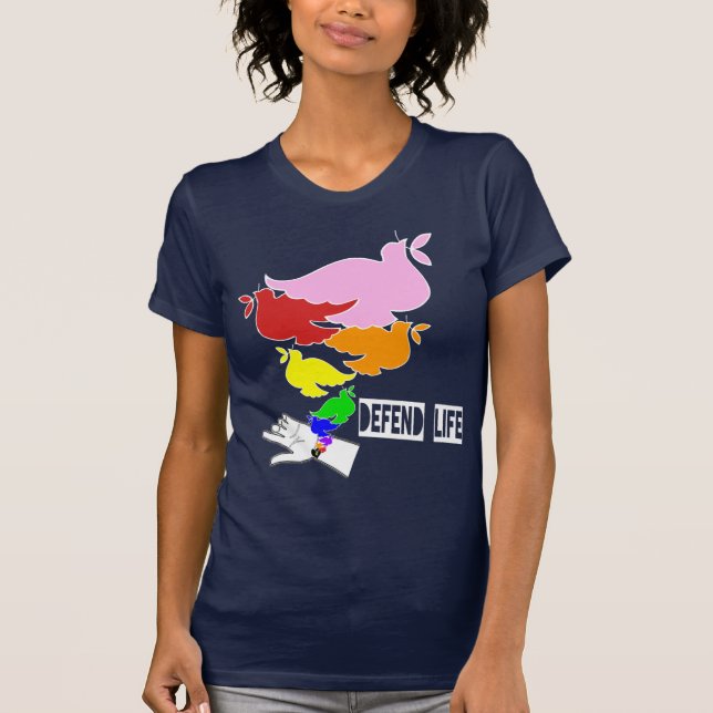 FÖRSVARA LIV, efter regna…, (MÖRK) T-shirt (Framsida)