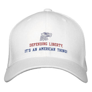 Försvarande Liberty Broderad Keps