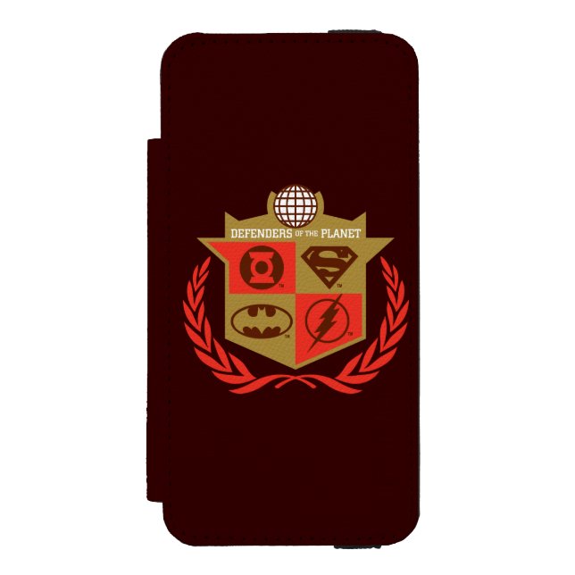 Försvarare av Planet inom justitieförbundet Incipio iPhone Wallet Skal (Folio Framsidan)