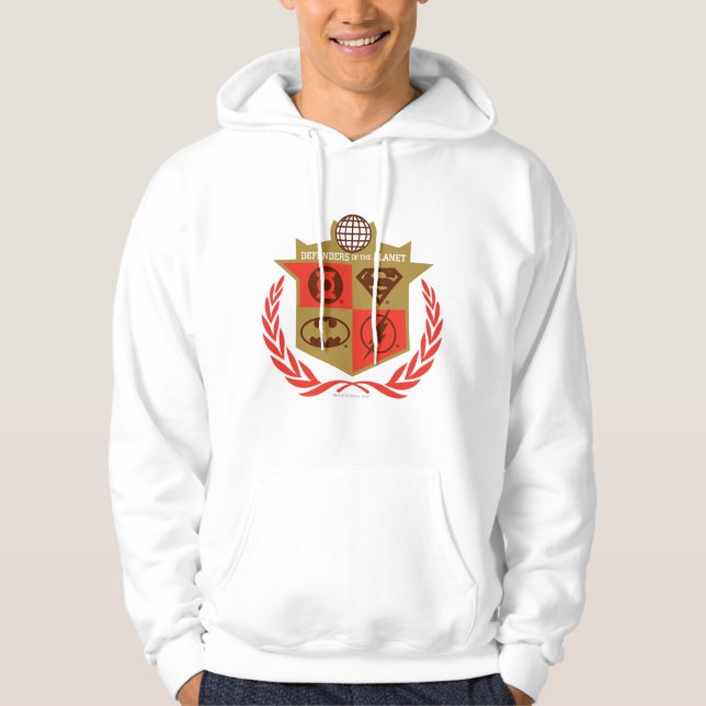 Försvarare av Planet inom justitieförbundet Sweatshirt Med Luva (Framsida)