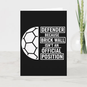 Försvarare Brick Wall Position Sport Fotboll Ll Fo Kort