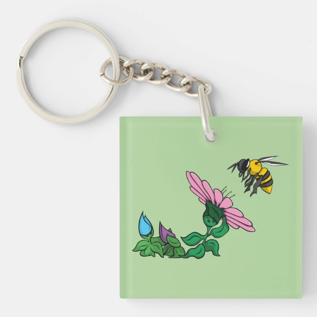 Försvararens akryliska nyckelkedja (Framsidan)