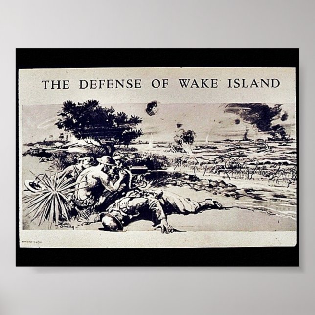 Försvaret av Wake Island Poster (Framsidan)