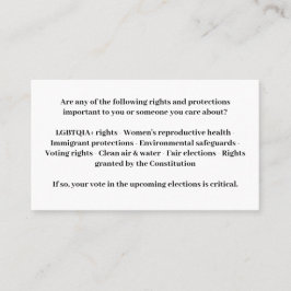 Försvarsdemokrati - Rösta blått Visitkort