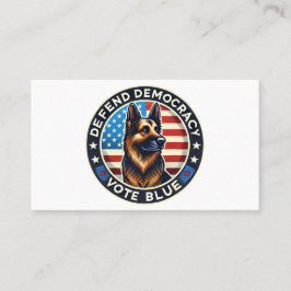 Försvarsdemokrati - Röstblått - tyskt skvallerdjur Visitkort