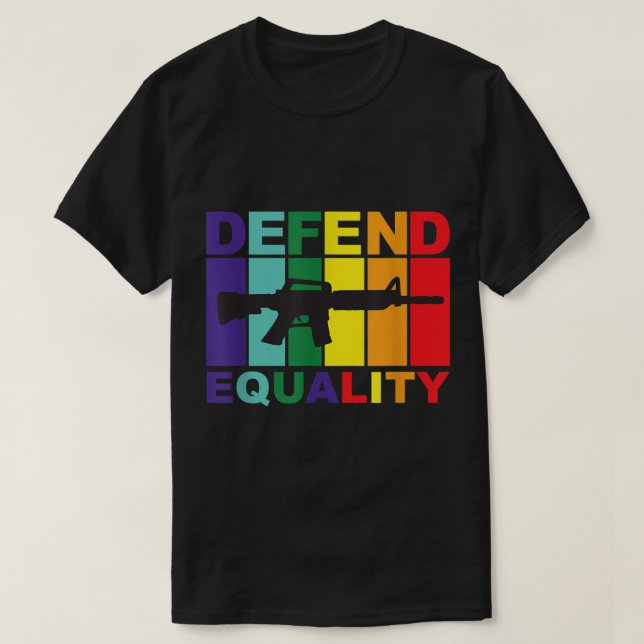 Försvarsjämställdhet - HBT - Gay Flagga - Assault  T Shirt (Design framsida)