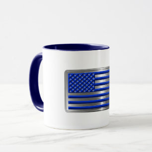 Försvarsmakten och Tillsatta lagar USA flagga-utmä Mugg