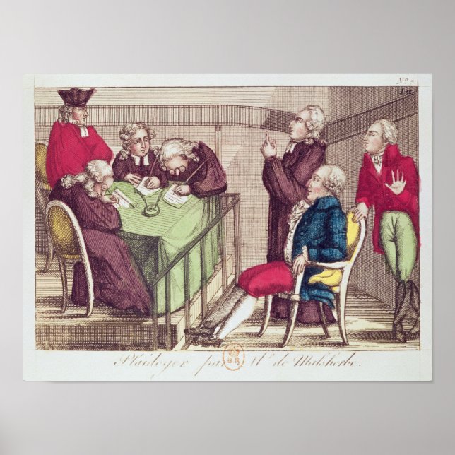 Försvarsminister Tal i Malesherbes Poster (Framsidan)