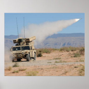 Försvarssystemet Avenger Luft Poster