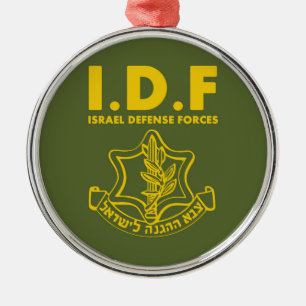 Försvarstyrkor för IDF Israel - ENGELSKA Julgransprydnad Metall