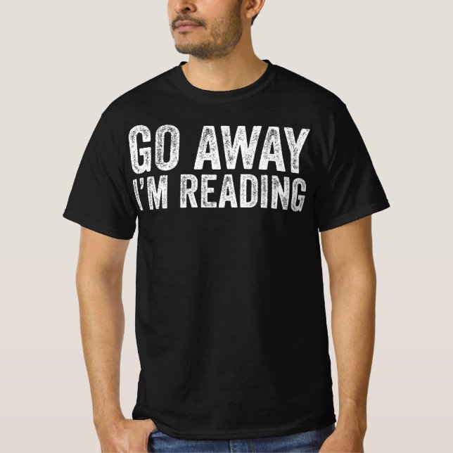 Försvinn, jag läser t shirt (Framsida)