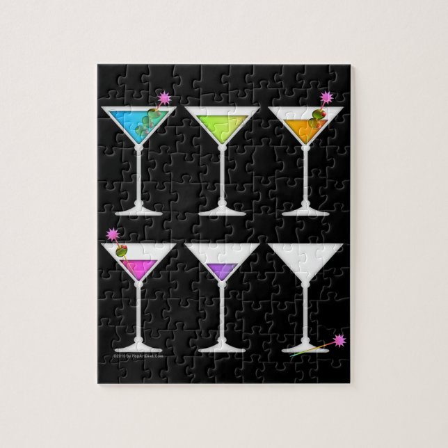 FÖRSVINNANDE MARTINI-PUZZEL eller PUZZEL PRESENTKO Pussel (Vertikal)