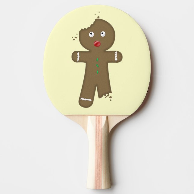 Försvinnande pepparkaksgubbe pingisracket (Framsidan)