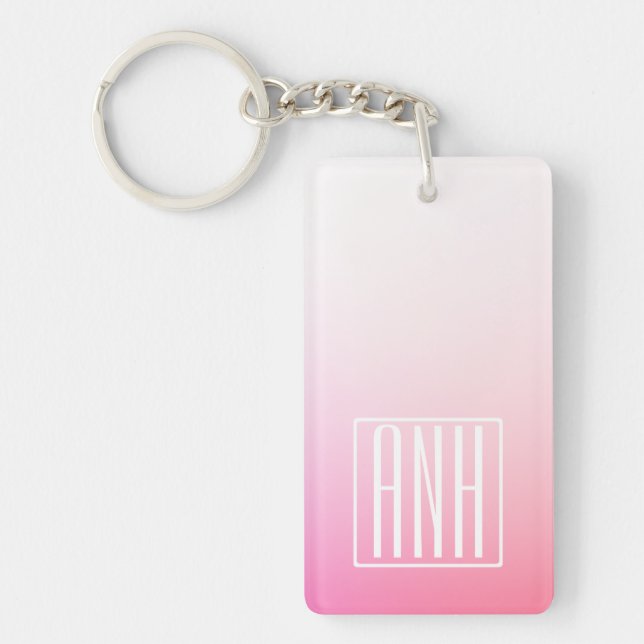 Försvinnande rosa ombré-färgning & dina initialer (Framsidan)