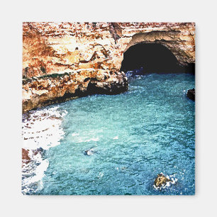 Försvinnande strand - dalen Covo - Algarve Magnet