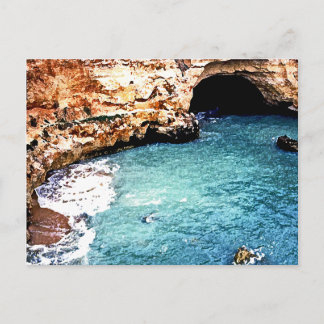 Försvinnande strand - dalen Covo - Algarve Vykort