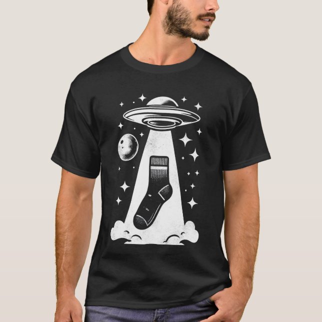 Försvunna strumpors UFO-enlevering T Shirt (Framsida)