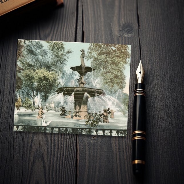 Forsyth Fountain Savannah GA Kartong (Forsyth Fountain Savannah GA Cardstock)