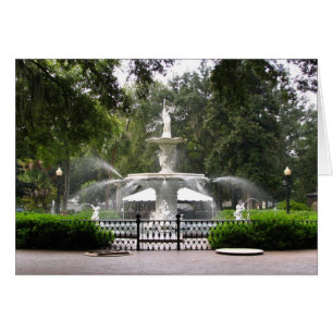 Forsyth Park Fontän Hälsningskort