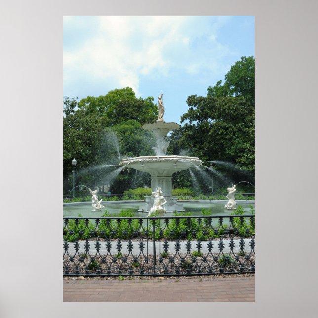 Forsyth Park Fontän Poster (Framsidan)
