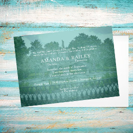 Forsyth Park Fontän Savannah GA Bröllop Inbjudningar