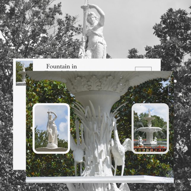 Forsyth Park Fontän Savannah GA Photographic Pos Vykort (Skapare uppladdad)