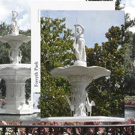 Forsyth Park Fontän Savannah GA Photographic Vykort