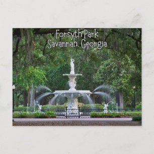 Forsyth Park Fontän, Savannah Georgia Vykort