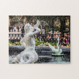 Forsyth Park Fontän Savannah Puzzle Pussel