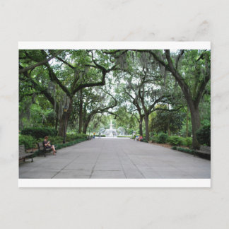 Forsyth Park i Savannah, GA Vykort