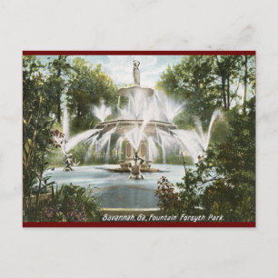 Forsyth Park, Savannah 1906 Vintage Vykort