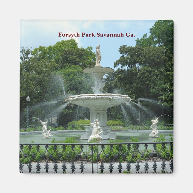 Forsyth Park Savannah Ga. Magnet (Framsidan)