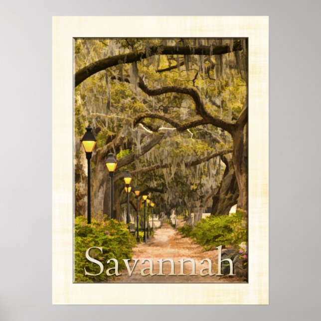 Forsyth Park - Savannah, GA Poster (Framsidan)