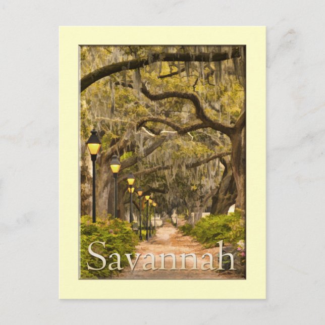 Forsyth Park - Savannah, GA Vykort (Framsida)