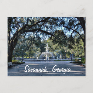 Forsyth Park Savannah Georgia-vykort Vykort
