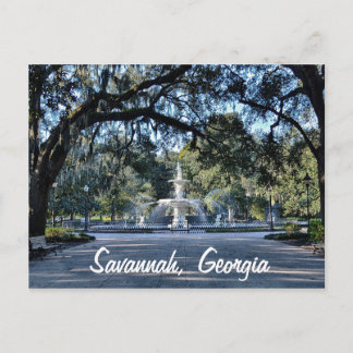 Forsyth Park Savannah Georgia-vykort Vykort
