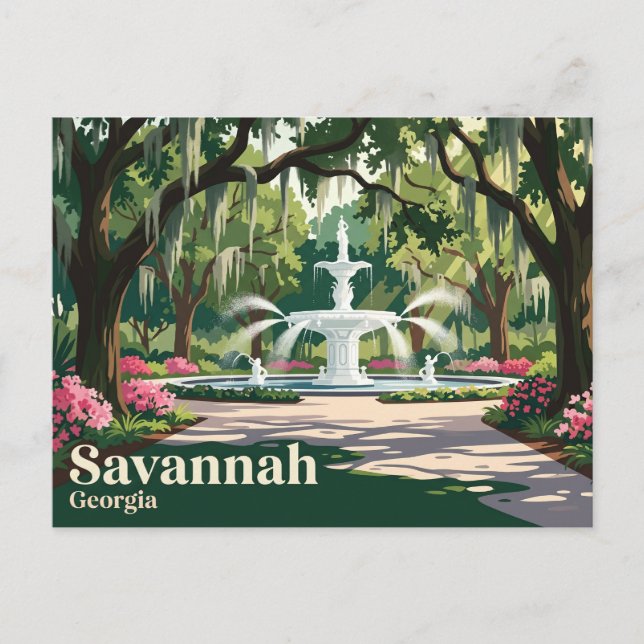 Forsyth Park USA Vykort (Framsida)