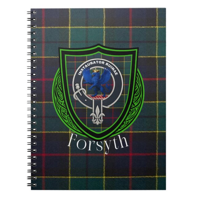 Forsyth Scottish Clan Tartan & Crest Anteckningsbok (Framsidan)