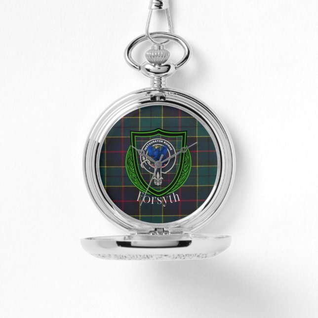 Forsyth Scottish Clan Tartan & Crest Armbandsur (Framsida)