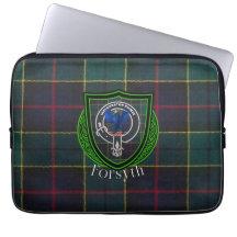 Forsyth skotska klan tartan och vapensköld