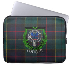 Forsyth skotska klan tartan och vapensköld laptop fodral