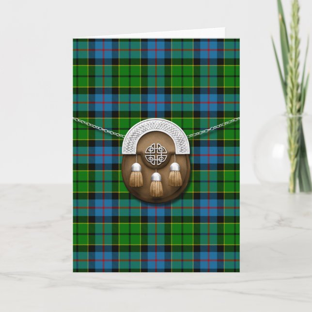 Forsyth Tartan och Sporran Kort (Framsida)