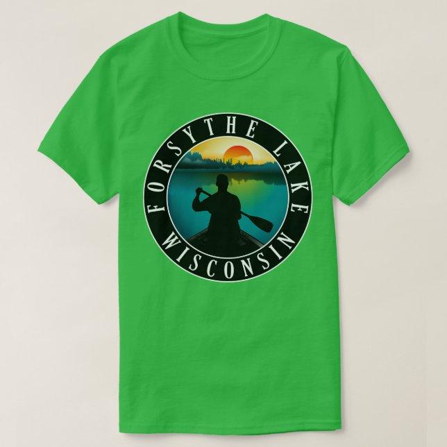 Forsythe Sjö Wisconsin Canoeing T Shirt (Design framsida)