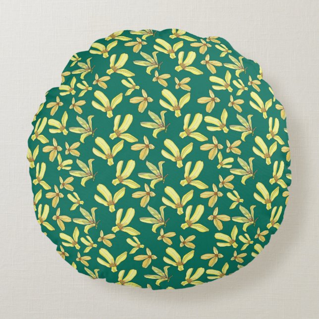 Forsythia Rund Kudde (Framsidan)