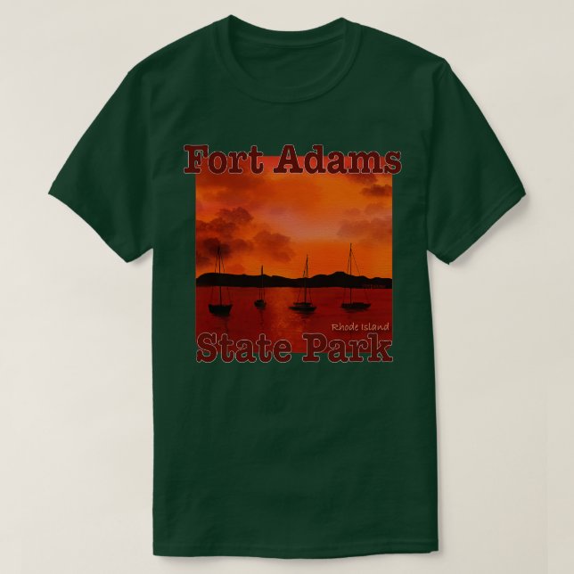Fort Adams nationalpark Rhode island T Shirt (Design framsida)