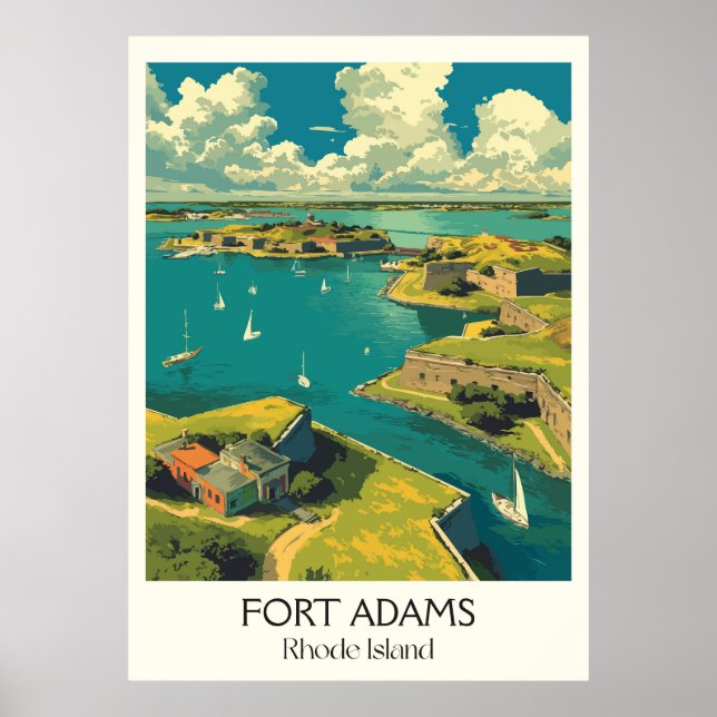 Fort Adams Rhode Island Harbor Poster (Framsidan)
