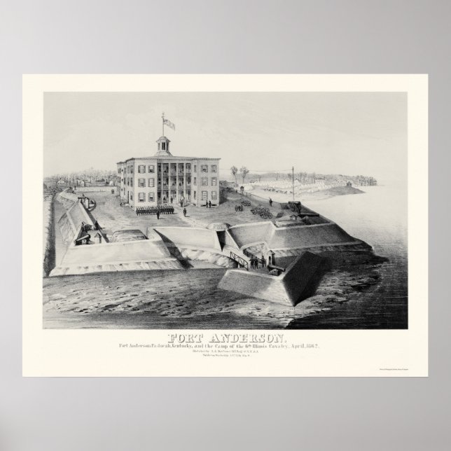Fort Andersson i Paducah, KY 1862 Poster (Framsidan)