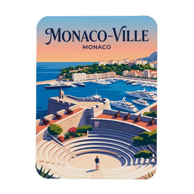 Fort Antoine Monaco Magnet (Vertikal)