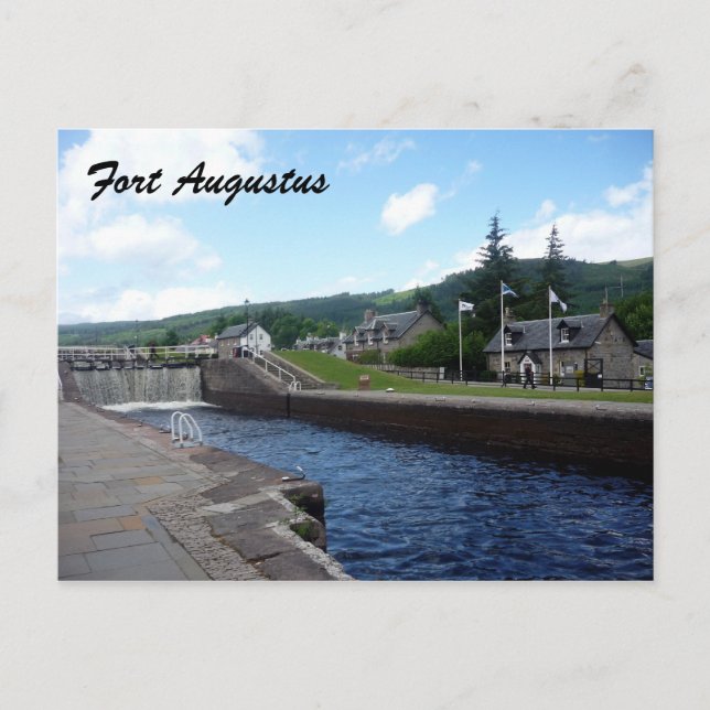 Fort Augustus sluss Vykort (Framsida)